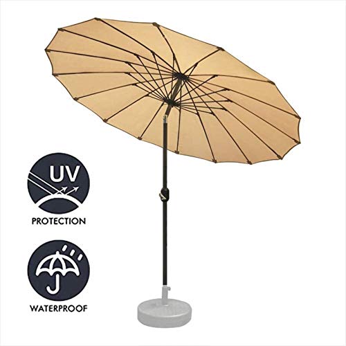 CCLLA Garten Sonnenschirme Garten Sonnenschirme, 2,5 m Sonnenschirm mit Kurbelgriff, Verstellbarer Neigungsmechanismus… – Bild 6