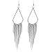Tassel Fringe Earring 70's Retro Earrings Long Hoop for Girls or Women