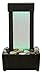 Nature's Mark Cracked Glass Color Changing LED Relaxation Water Fountain with Authentic River Rocks 10026