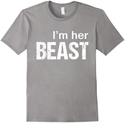 Men's I'm Her Beast Matching Couple T Shirts 3XL Slate
