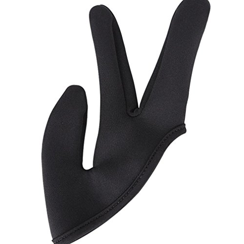 Sinwo Heat Resistant Gloves,Anti-hot Insulation Three Finger Glove Nylon Cloth Black Unisex Haircut For Hair Styling,Bake (Black)