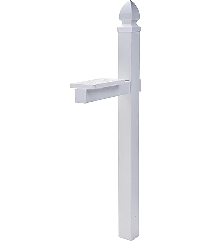 Gibraltar Elite Large Mailbox - Heavy Duty White Steel Mailbox With Aluminum Flag
