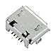 uxcell 10 Pcs USB Standard Micro Type B Female Port 5 Pin, Metal Mini Angle Dip Jack Solder Plug Connector Repair Replacement Parts for PCB Socket Smartphone Accessories