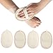 Madholly 4 Packs Exfoliating Loofah Sponge Pads, Natural Luffa Material Loofah Sponge for Men and Women, Perfect for Bath Shower and Spa