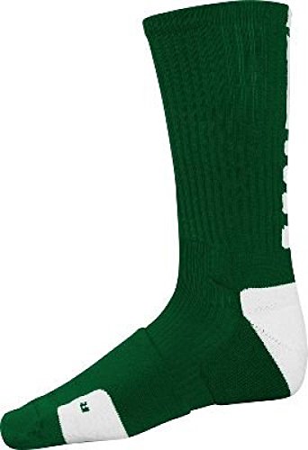 Nike Elite Basketball Crew Socks Small (Shoe Size 4-6), Green/White 345