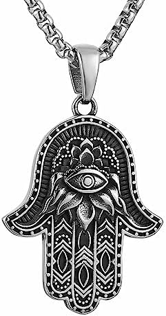 Gungneer 3D Satanic Hexagram Goat Head Pendant Necklace Stainless