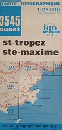 Download Saint-Tropez, Sainte-Maxime : Carte n°3545 Ouest, échelle : 1cm = 250 mètres PDF