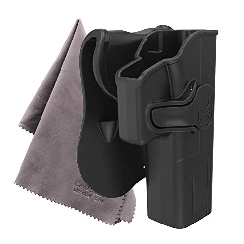 Holsters for Glock 42 21 Paddle Holsters with Trigger Release Adjustable Cant Military Grade Polymer Holster 360 Degrees Rotation OWB Carry (Glock21) -Microfiber Cloth Included