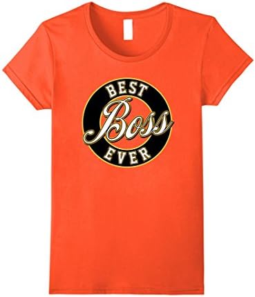Womens Best Boss Ever T-Shirt Medium Orange