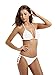 zeraca Women's String Triangle Bikini Swimwear (L14, White)