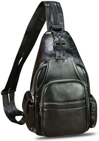 Amazon.com: Genuine Leather Sling Bag Crossbody Purse  display picture 1