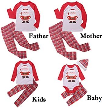 Family Matching Christmas Pajamas Stripes Deer and Santa Claus Pajamas for Kids Mom and Dad One Piece Sets Sleepwear Family Clothing Outfits