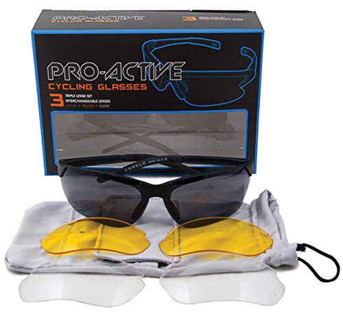 Triple Lens Cycling Glasses