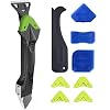Caulking Tool Kit 2021 NEW Caulk Remover 5 in 1 Silicone Caulking Tools Glass Glue Angle Scraper Kit Sealant Scraper…