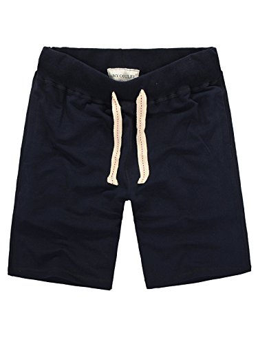 Amy Coulee Men's Cotton Pocket Short Lounge Shorts (L, navy)