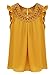 Choies Women's Chiffon Lattice Ruffle Trims Keyhole Back Sleeveless Blouse Tops