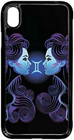 iPhone XR Neon Zodiac Case iPhone XR Soft TPU Bumper Case Neon Zodiac Gemini Black Case for iPhone XR Neon Zodiac Protective Cover for iPhone XR