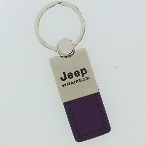 Jeep Wrangler Purple Leather Key Ring