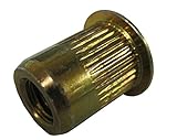 SKL8-32-80 STEEL THIN-NUT LARGE FLANGE, GOLD ZINC FINISH 8-32 x .020-.080 GRIP RANGE (PACK OF 100)