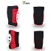 JBM Street Knee Pads Elbow Pads with Wrist Guards for Street Bicycle Ride Bike Cycling, Biking, Bmx, Inline Roller, Scooters, Skateboarding, (Red and White, Adult)
