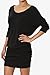 TheMogan 3/4 Kimono Batwing Sleeve Lightweight Slouchy Draped Open Cardigan