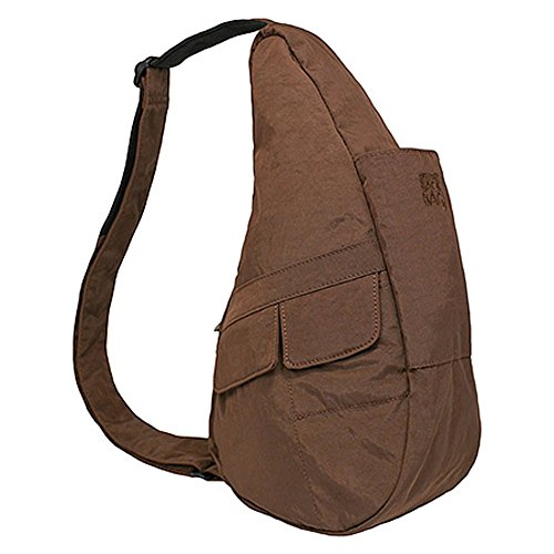 AmeriBag Classic Distressed Nylon Healthy Back Bag tote X-Small,Brown,one size