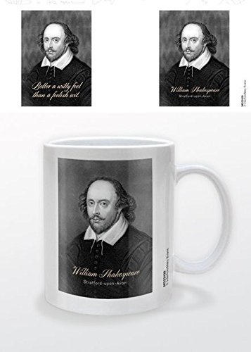Shakespeare Pyramid International William (Witty Quote) Official Boxed Ceramic Coffee/Tea Mug, Multi-Colour, 11 oz/315 ml