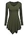 Made By Johnny MBJ WT737 Womens Long Sleeve Handkerchief Tunic XL Olive