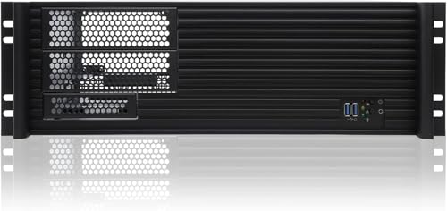 RackChoice 3U Short Depth Rackmount Server Chassis - Micro ATX/Mini-ITX, 2x5.25” + 5x3.5” Bays, ATX PSU Support, Top/Side Cooling, Aluminum Alloy, Black - Perfect for Business, DIY, and IT