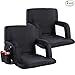 Sportneer Stadium Seats for Bleachers Portable Chair Seat with Backs and Cushion, Detachable Pocket and Shoulder Straps