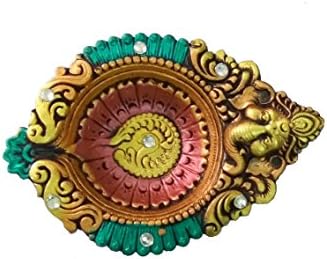 Craft Art India Handmade Earthen Clay / Terracotta Decorative Dipawali / Diwali Diya / Tealight / Oil Lamps for Pooja / Puja