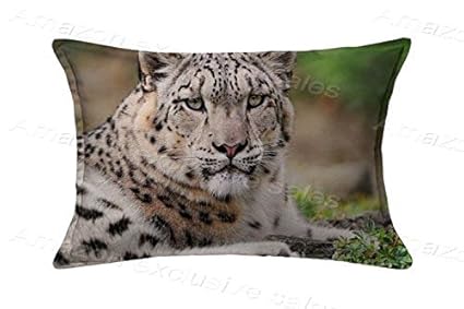 Amazon Com Populare Snow Leopard Pillow Case Decorative Sofa