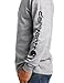 Carhartt Mens Loose Fit Heavyweight Long-Sleeve Logo Sleeve Graphic T-Shirt (Big & Tall) Fashion t Shirts, Heather Grey, Large Big Tall US