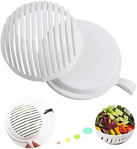 AmyHomie New 60 Second Salad Cutter Bowl,Salad Cutter Strainer,Vegetable Cutter Bowl,Easy To Slice Fruit Vegetable In Seconds