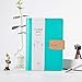 CAGIE A6 PU Leather Notebook Binder - 6 Ring Binder with Pages, Cat Notebook, Refillable A6 Personal Planner Binder, Mint Green
