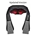 FITFIRST Neck and Shoulder Massager Shiatsu Kneading Massage with Heat for Home Office Travel Use (Grey)