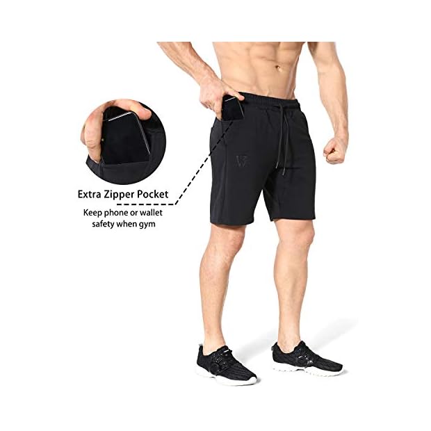 ZENWILL Mens Gym Running Shorts, Workout Athletic Bodybuilding Fitness