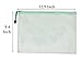 Zipper File Bags Mesh Zipper Bag Document Pouches Waterproof Poly Envelope Travel Pouch Plastic File Folder Organizer Office Documents Bag A4 Paper Size Plastic with Zipper Closure -12 Pcs (Green)