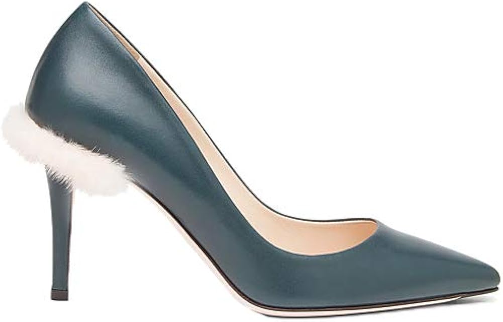 fendi mink fur heels
