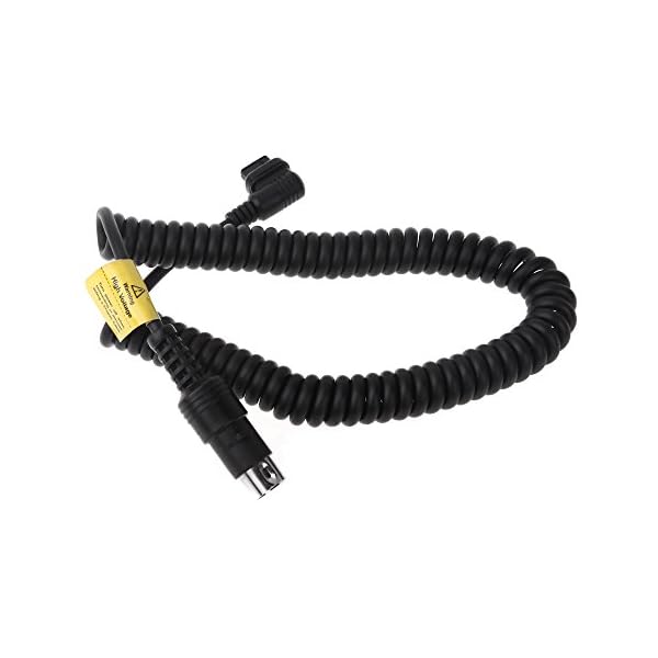 Godox Spiralkabel Blitz Kabel Verbindungskabel für Godox PB960 PB820 Powerblock mit Canon 600EX 580EX II 550EX 540EX 430EX 430EZ Studioblitz – Bild 3