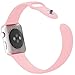 Apple Watch Band, HuanlongTM Soft Silicone Sport Style Replacement Iwatch Strap for Apple Wrist Watch (Vintage Rose 38mm S/m)
