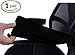 Comforfeel Memory Foam Office Chair Arm Covers- Comfortable Elbow Pillow- Chair Arm Rest Computer Pads(2 Piece Set) (BLACK)