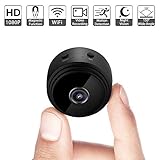 Mini Spy Camera WiFi Wireless Hidden Video Camera 1080P Full HD Small Nanny Cam with Night Vision Motion Activated Indoor Covert Security Cameras Surveillance Cam for Car Home Office iPhone Android