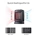 andily Oscillating Portable Ceramic Space Heater for Home and Office Indoor Use with Adjustable Thermostat Overheat Protection and Carrying Handle ETL Listed, 750W/1500W