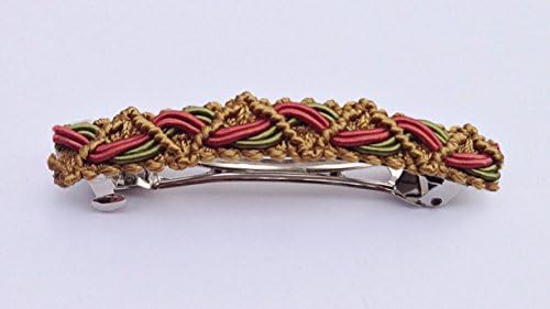 Gold Fabric Hair Clip French Barrette, Bridesmaids Hair Clasp, Wedding Accessory