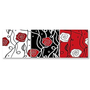 Wall26-3 Panel Canvas Wall Art- Elegant Flowers-Giclee Painting Wall Bedroom Living Room Home Decoration - 12"x12"x3 Panels