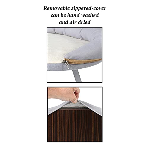 Etna Window Mount Cat Perch Small Pet Window Seat Cat Ledge, Gray