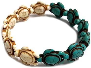Handmade Sea TurtlesTurquoise-Cream Bracelet Hawaiian Sea Turtle Bracelet Turtles Hemp Bracelet