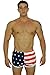 Men's American Flag and Nylon Swimwear Running Shorts