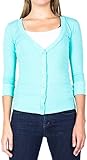 Ragstock Women's 3/4 Sleeve Button Up V-Neck Cardigan (Small, Mint_2514)